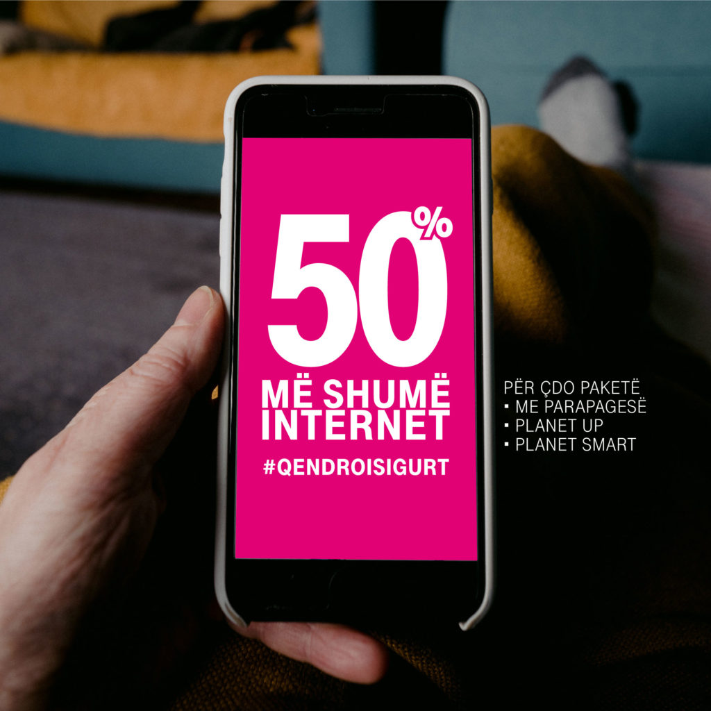 Telekom Albania: 50% më shumë internet dhe masa për COVID-19