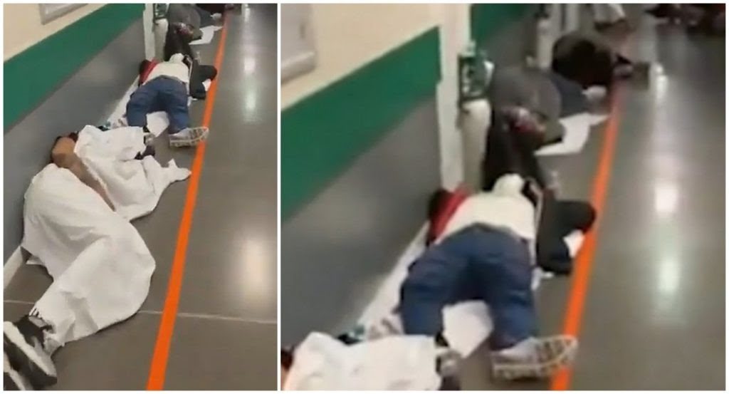 Nuk ka shtretër për të infektuarit dhe shtrihen përtokë, dalin pamjet dramatike nga spitali i Spanjës