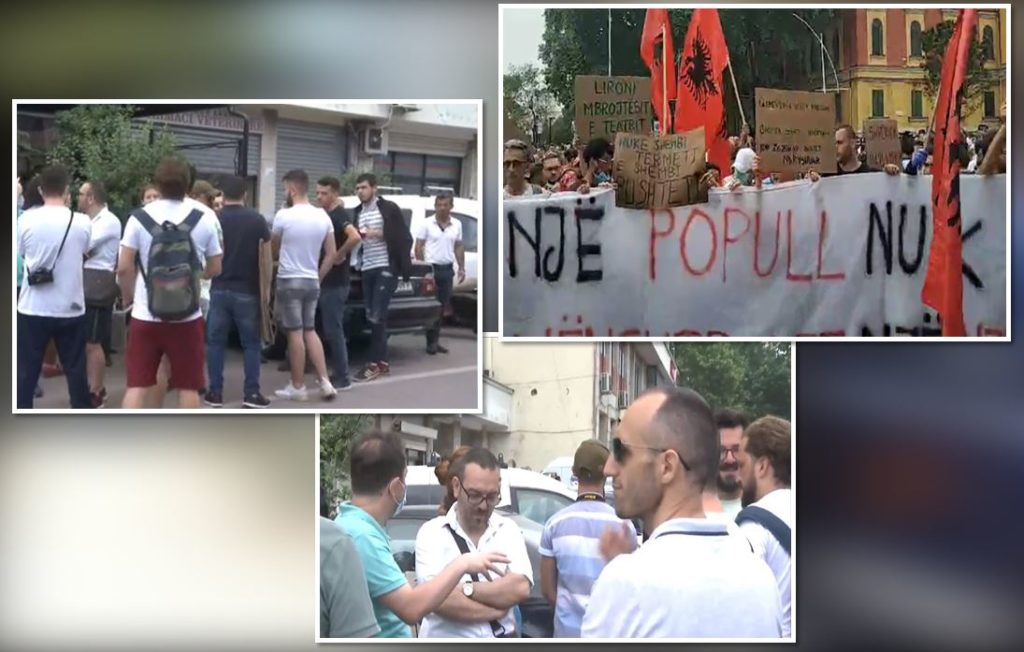 U arrestuan pas shembjes së Teatrit Kombëtar: Ja vendimi që mori Gjykata për 8 protestuesit