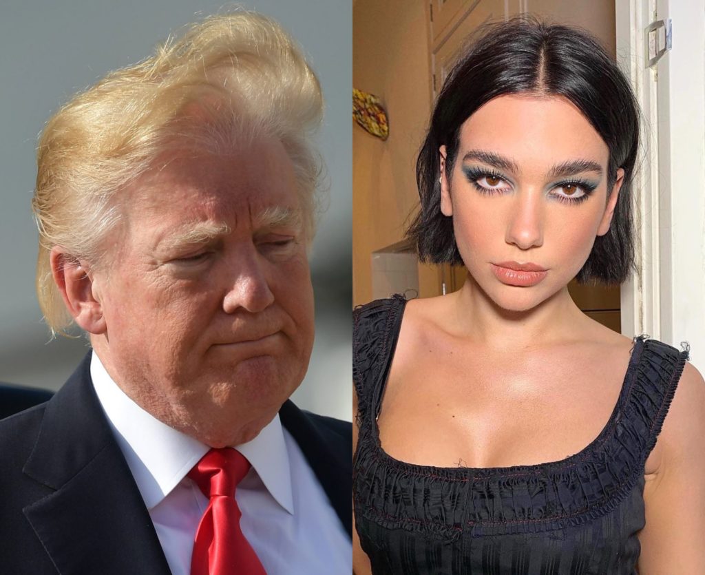 Dua Lipa kundër Trump: I zbulon detajin e frikshëm në flokë: “Edhe parukieri i tij e urren”!