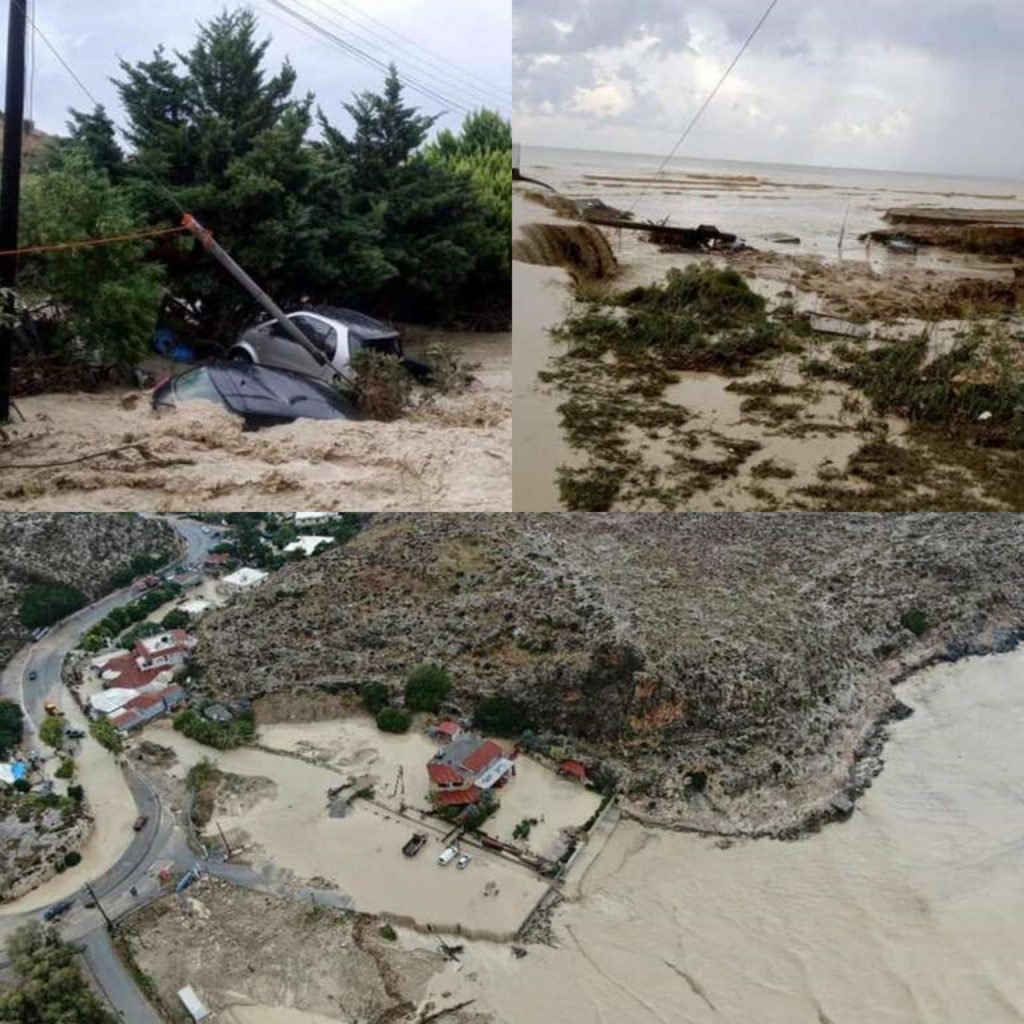 Reshje të shumta shiu në Greqi, pamje “apokaliptike” nga Kreta dhe Heraklion