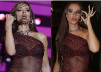 Fustan ‘tyl’ pas trupit/ Eleni Foureira ‘çmend’ fansat me veshjen e fundit