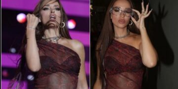 Fustan ‘tyl’ pas trupit/ Eleni Foureira ‘çmend’ fansat me veshjen e fundit