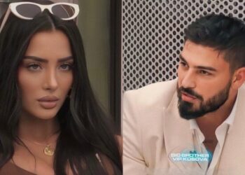 Ups! Azemi i merr “hak” Albës gjatë festës me pizhame