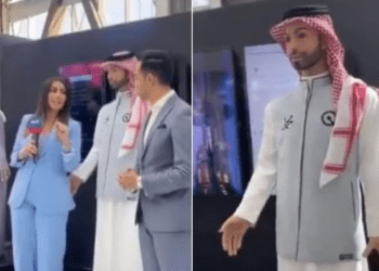 Pamje virale, roboti në Arabinë Saudite prek të pasmet e gazetares