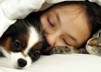 A është e shëndetshme që fëmijët të flenë me kafshët shtëpiake?