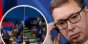 Votimi për gjenocidin në Srebrenicë, Vuçiç bën gjestin e turpshëm