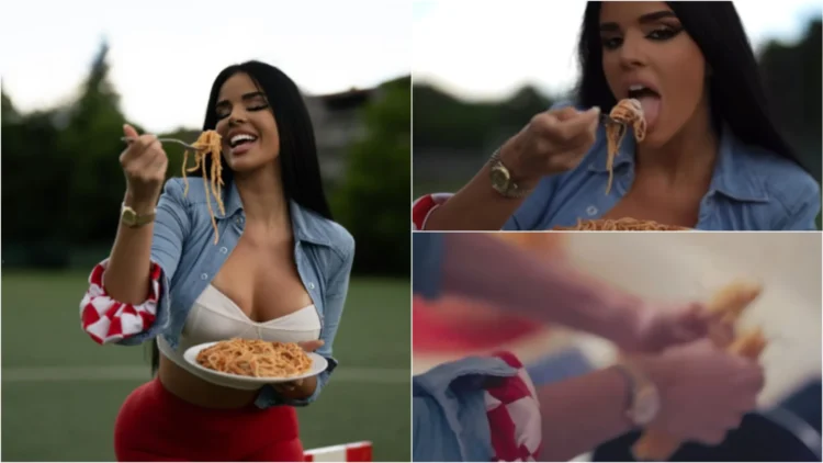 Tifozja më seksi kopjon shqiptarët, ja ç’bëri Ivana Knoll para takimit Kroaci-Itali