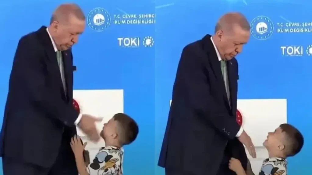 Erdogan godet një fëmijë që nuk i puthi dorën, momenti po bën xhiron e rrjetit