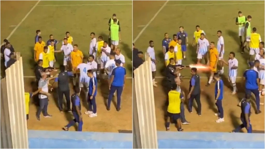 Tronditet futbolli brazilian, portieri qëllohet me armë nga polici brenda në fushë
