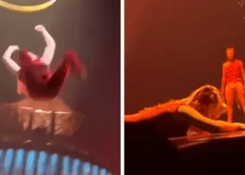 Pamje të frikshme/ Akrobatja ruse humb kontrollin dhe bie në mes të skenës