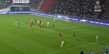 Gjeorgji-Shqipëri/ Gol spektakolar, Asllani kalon në avantazh kuqezinjtë