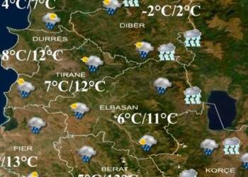 Reshje shiu dhe dëborë, përgatituni për një fundjavë të acartë!