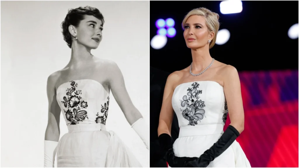 Ivanka Trump rikrijoi fustanin ikonik të Audrey Hepburn për inaugurimin e babait