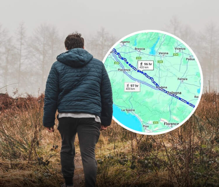 Italiani ecën 450 km pas debatit me gruan, ndalohet nga policia dhe gjobitet