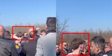 Video/ Përleshje fizike pas varrosjes së reperit Mentor Paloka