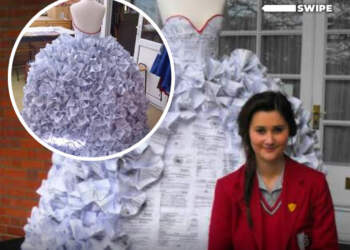 Fustani i martesës nga 1500 fletë letrash divorci