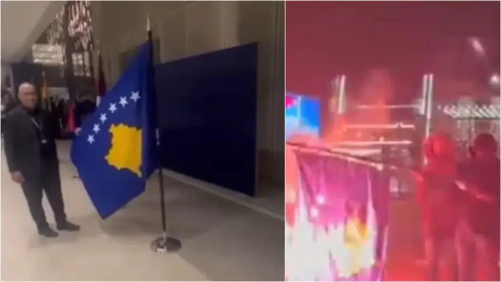 Serbia provokon! Hiqet flamuri kosovar gjatë kongresit të UEFA-s në Beograd