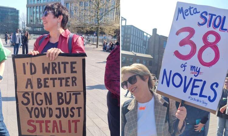 Iu përdorën tekstet për trajnimin e AI!Autorët protestojnë para zyrave të Zuckerberg