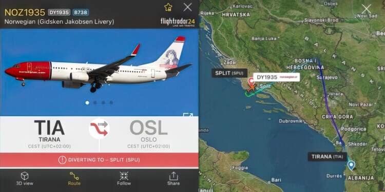 Momente paniku në ajër: Avioni i linjës Tiranë-Oslo bën ulje emergjente