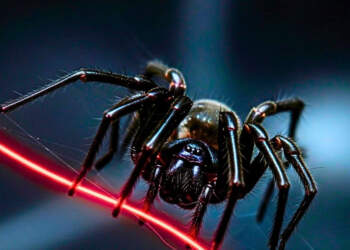 Shkencëtarët “pikturojnë” merimangat: Tani thurin mëndafsh të kuq që ndriçon