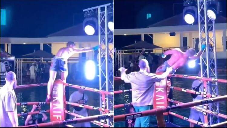 Incident i pazakontë në ring/ Po festonte fitoren, boksierin rus e zë korrenti