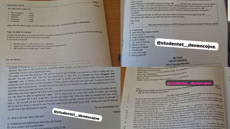 Teza e anglishtes “rrjedh” sërish online! Maturantët përballen me një deja vu në provimin e sotëm