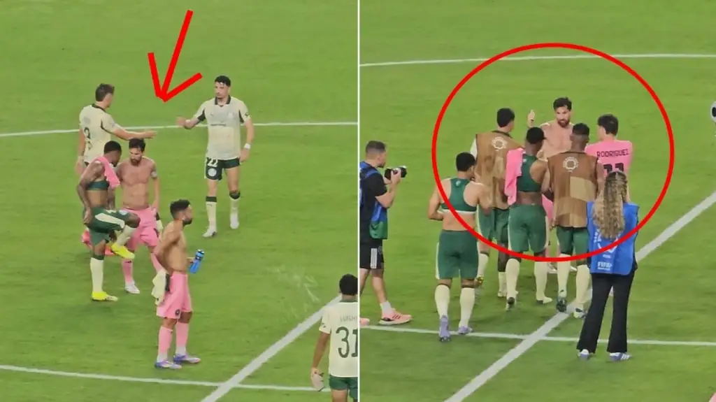 Skenë e pabesueshme në Miami: Lojtarët e Palmeiras “ndjekin” Messin