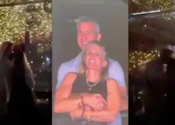 Puthje pa fund në publik/ Dalin pamje të reja të CEO-s së “Astronomer” me kolegen e tij