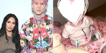 MGK ndan foto të rrallë të vajzës së tij të vogël, Saga Blade