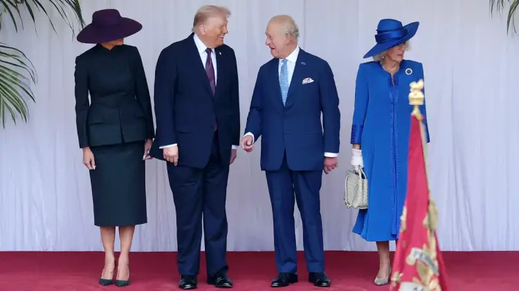 Ç’bëri? Trump thyen protokollin gjatë vizitës së tij në Kështjellën Windsor