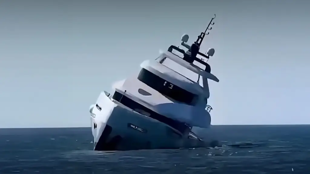 Video/ Jahti luksoz me vlerë 800,000 euro fundoset pak minuta pasi del në det