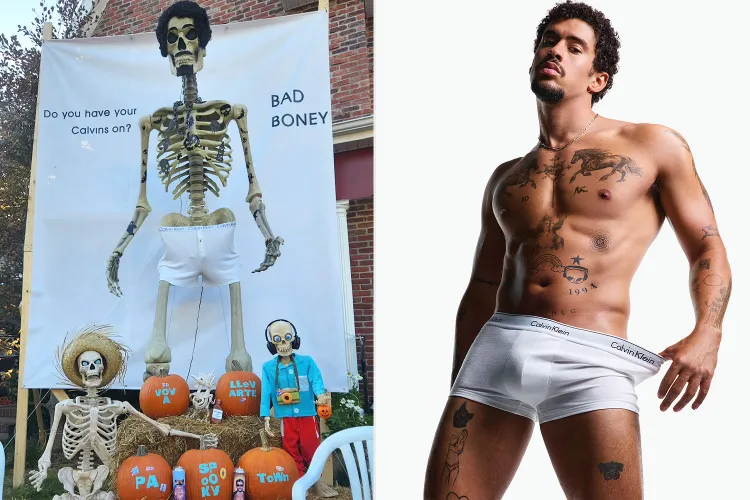 Tifozja e Bad Bunny-it bën viral Halloween-in “Bad Boney” me skelet 3.5-metërsh që nderon momentet ikonike të artistit Tifozja e Bad Bunny-it bën viral Halloween-in “Bad Boney” me skelet 3.5-metërsh që nderon momentet ikonike të artistit