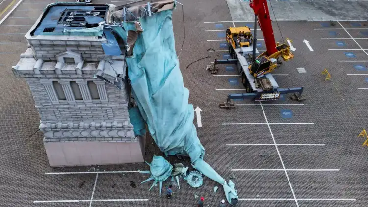 Brazil: Rëzohet imitimi 24-metërsh i Statujës së Lirisë pas erës së fortë