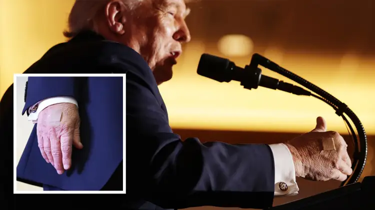 Ngjitësi në duart e Trump nxis thashethemet për shëndetin e tij