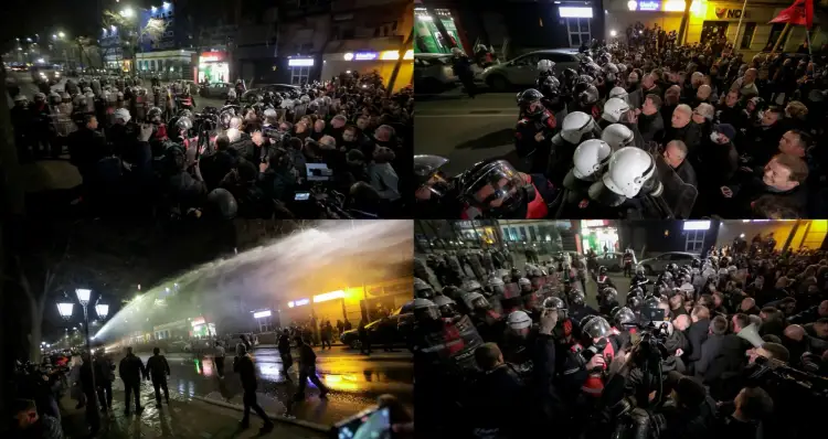 Çfarë po ndodh në Tiranë? Protestuesit bllokojnë qendrën e Tiranës, shpërndahen me gaz lotsjellës