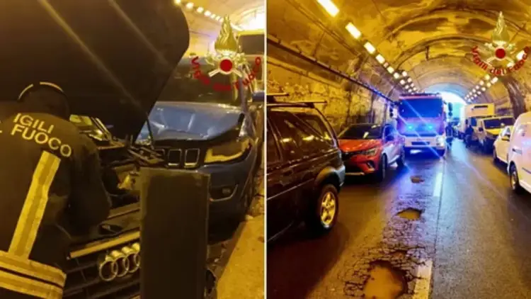 Aksident masiv në Itali, përfshihen rreth 80 automjete në një tunel, situatë kaotike në autostradën Messina-Palermo