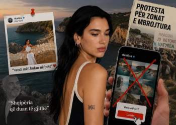 Pas intervistës për mbrojtjen e natyrës, Dua Lipa fshin fotot nga pushimet në jug të Shqipërisë