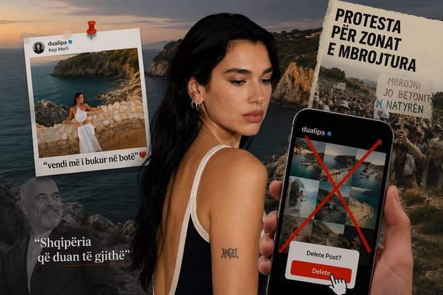 Pas intervistës për mbrojtjen e natyrës, Dua Lipa fshin fotot nga pushimet në jug të Shqipërisë